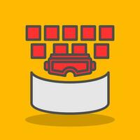 VR Cinema Screen Vector Icon Design