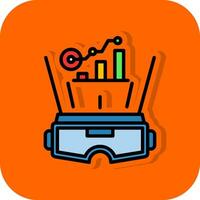 VR Data Visualization Vector Icon Design