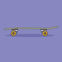 Skateboard Vector Icon Illustration with Outline for Design Element, Clip Art, Web, Landing page, Sticker, Banner. Flat Cartoon Style