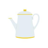 Tea Kettle Flat Illustration. Clean Icon Design Element on Isolated White Background vector