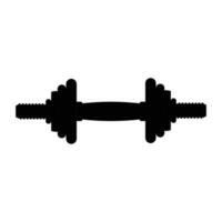 Dumbbell Silhouette. Black and White Icon Design Elements on Isolated White Background vector