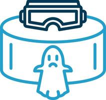 vr fantasma caza vector icono diseño