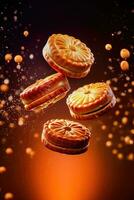 Traditional Mooncakes - Festive Delights - Generative AI photo