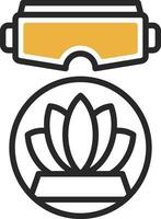 VR Meditation Space Vector Icon Design