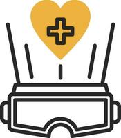virtual realidad terapia vector icono diseño