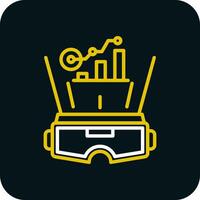 VR Data Visualization Vector Icon Design