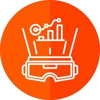 VR Data Visualization Vector Icon Design