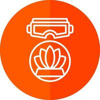 VR Meditation Space Vector Icon Design