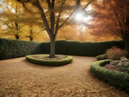 beautiful autumn garden ai generated photo