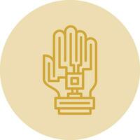 Haptic Feedback Glove Vector Icon Design