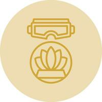 VR Meditation Space Vector Icon Design