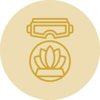 VR Meditation Space Vector Icon Design