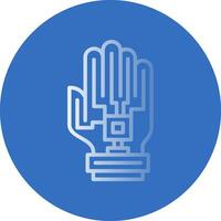 Haptic Feedback Glove Vector Icon Design