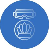 VR Meditation Space Vector Icon Design