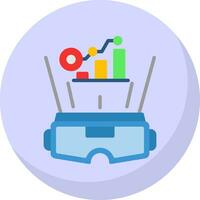 VR Data Visualization Vector Icon Design