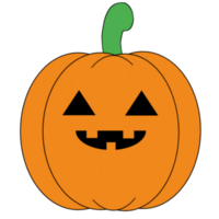 Happy halloween pumpkin illustration png