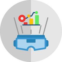 VR Data Visualization Vector Icon Design
