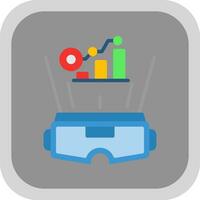 VR Data Visualization Vector Icon Design