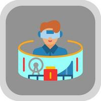virtual tema parque vector icono diseño
