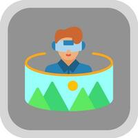 Virtual Landscapes Vector Icon Design