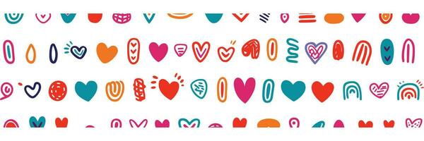 colorful line doodle shapes in a creative minimalist style, perfect for children's parties and celebrations. This collection features basic shapes and simple, upbeat, childlike drawings vector