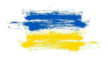 Ukrainian national flag in grunge style vector