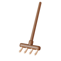 3D render illustration of rakes tool png