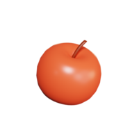 3D icon render of fresh apple fruit png