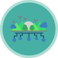 AI-Generated Landscapes Vector Icon Design