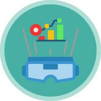 VR Data Visualization Vector Icon Design