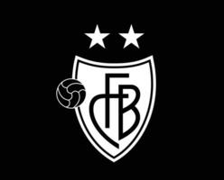 basilea club logo símbolo blanco Suiza liga fútbol americano resumen diseño vector ilustración con negro antecedentes