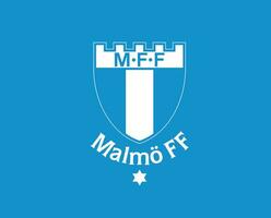 malmo club logo símbolo Suecia liga fútbol americano resumen diseño vector ilustración con azul antecedentes