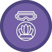 VR Meditation Space Vector Icon Design