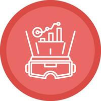 VR Data Visualization Vector Icon Design