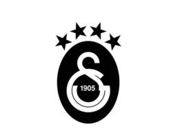 Galatasaray club símbolo logo negro Turquía liga fútbol americano resumen diseño vector ilustración