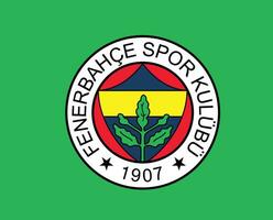 Fenerbahce Club Logo Symbol Turkey League Football Abstract Design Vector Illustration With Green Background