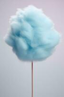 Tasty cotton candy on white background, AI Generated photo