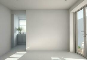 simple empty room with copy space wall ai generated photo