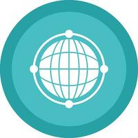 Virtual World Globe Vector Icon Design