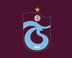 Trabzonspor Club Logo Symbol Turkey League Football Abstract Design Vector Illustration With Maroon Background