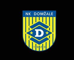 Domzale Club Logo Symbol Slovenia League Football Abstract Design Vector Illustration With Black Background