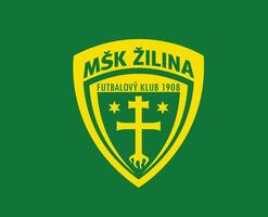 Zilina Club Symbol Logo Slovakia League Football Abstract Design Vector Illustration With Green Background