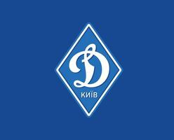 dinamo Kiev club símbolo logo Ucrania liga fútbol americano resumen diseño vector ilustración con azul antecedentes