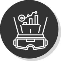 VR Data Visualization Vector Icon Design