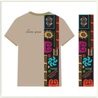 Geometric ethnic man t-shirt design vector