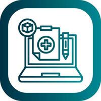 médico diagnóstico en vr vector icono diseño