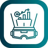 VR Data Visualization Vector Icon Design
