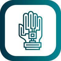 Haptic Feedback Glove Vector Icon Design