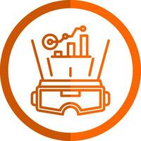 VR Data Visualization Vector Icon Design