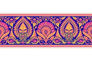 floral pattern Seamless. Background Seamless Pattern Geometric Ethnic pattern Ikat Seamless digital printing textile  for background, carpet, wallpaper, clothing, Batik, fabric, printing textile. vector